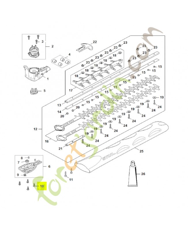 Vis cylindrique IS-P4x16 stihl réf : 9074-477-3025