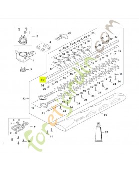 Glissière de guidage stihl réf. HA07-641-4600