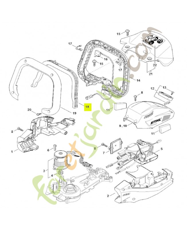 Levier de commande stihl réf. 4869-798-1600