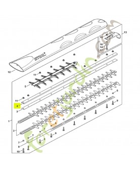 Glissière de guidage 750 mm / 30" R stihl réf. 4237-641-4604