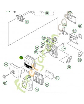 Filtre a air husqvarna ref. 537381101 Remplace référence 503957601 ; 503957801 ; 503957802 ; 537381001
