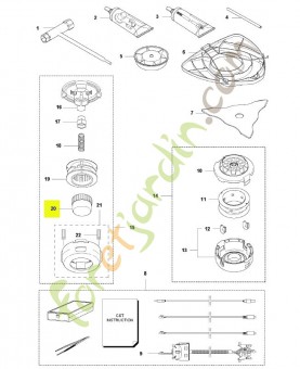 Bouton husqvarna réf : 537185801