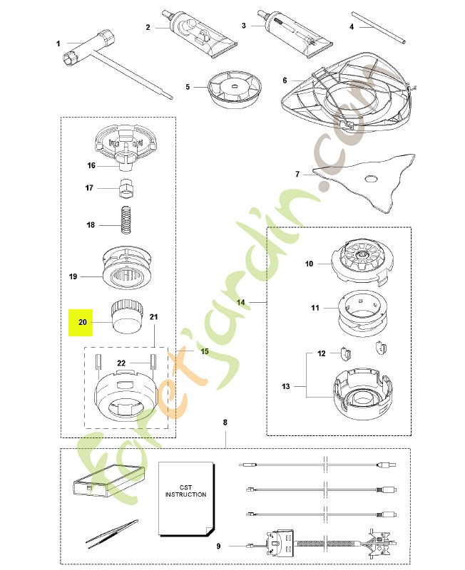 Bouton husqvarna réf : 537185801