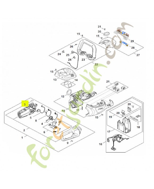 Étiquette de tableau de bord stihl réf. BA06-432-8300