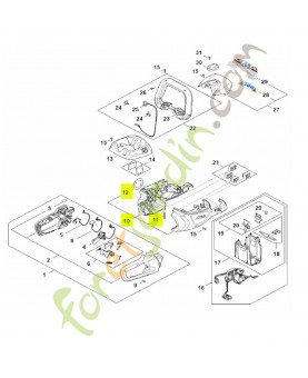 Carter moteur hsa 140 réf. Stihl HA02-600-0801