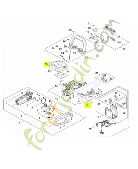 Vis cylindrique IS-P4x16 stihl réf : 9074-477-3025