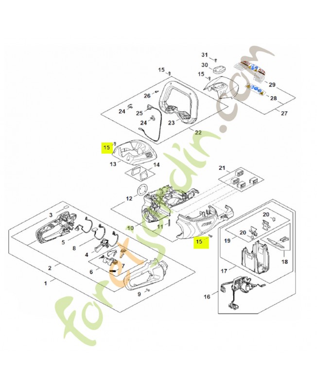 Vis cylindrique IS-P4x16 stihl réf : 9074-477-3025