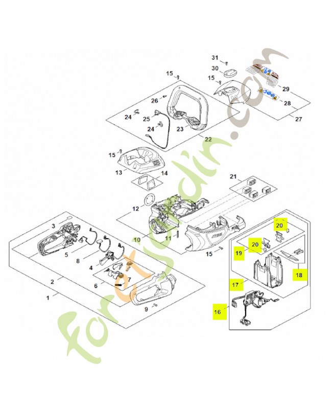 Module électronique réf. Stihl HA02-430-1402