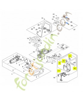 Logement pour batterie réf. Stihl HA02-400-9400