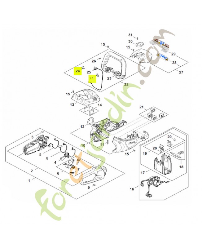 Ressort de connexion stihl réf. 4242-442-1600