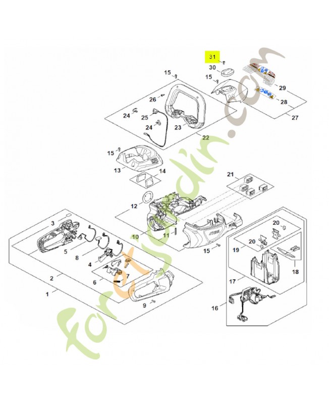 Vis cylindrique IS-P4x12 stihl réf. 9074-477-2980