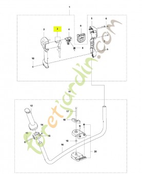 Gâchette de sécurité husqvarna  réf. 531293601