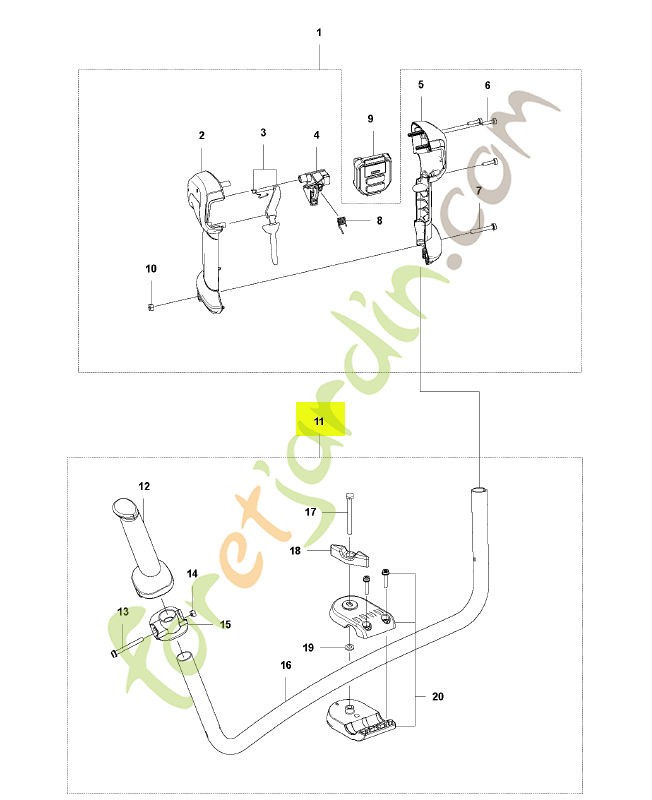 Guidon complet husqvarna réf : 593624002