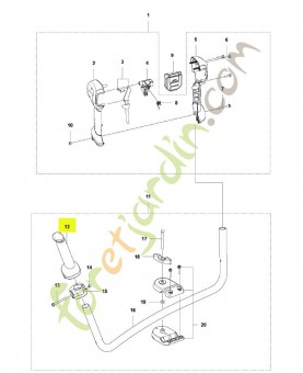 Kit poignée réf. Husqvarna 548643101