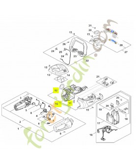 Carter moteur hsa 140 réf. Stihl HA02-600-0801