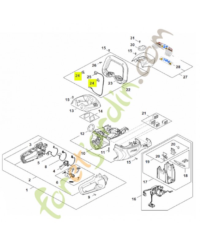 Ressort de connexion stihl réf. 4242-442-1600