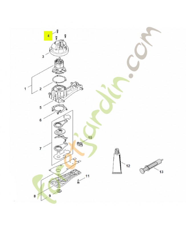 Vis cylindrique is d 4x16 stihl réf. 9075-478-3016