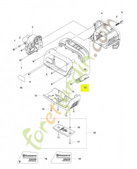 Déflecteur d'air husqvarna réf : 593108901