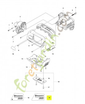 Autocollant husqvarna réf : 593349802
