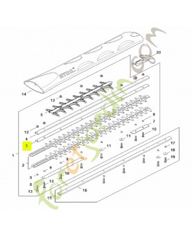 Glissiere de couteau stihl réf. 4237-713-2200