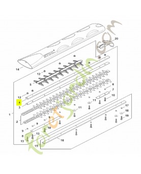 Glissière de guidage 600 mm / 24" T stihl réf. 4237-641-4601