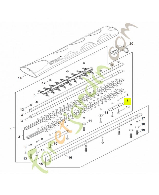 Tôle de protection stihl réf. 4237-717-3100