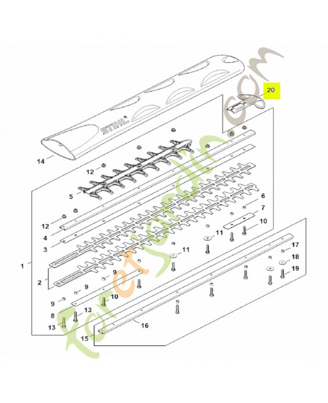Protège­ guidage stihl réf.4237-792-9006