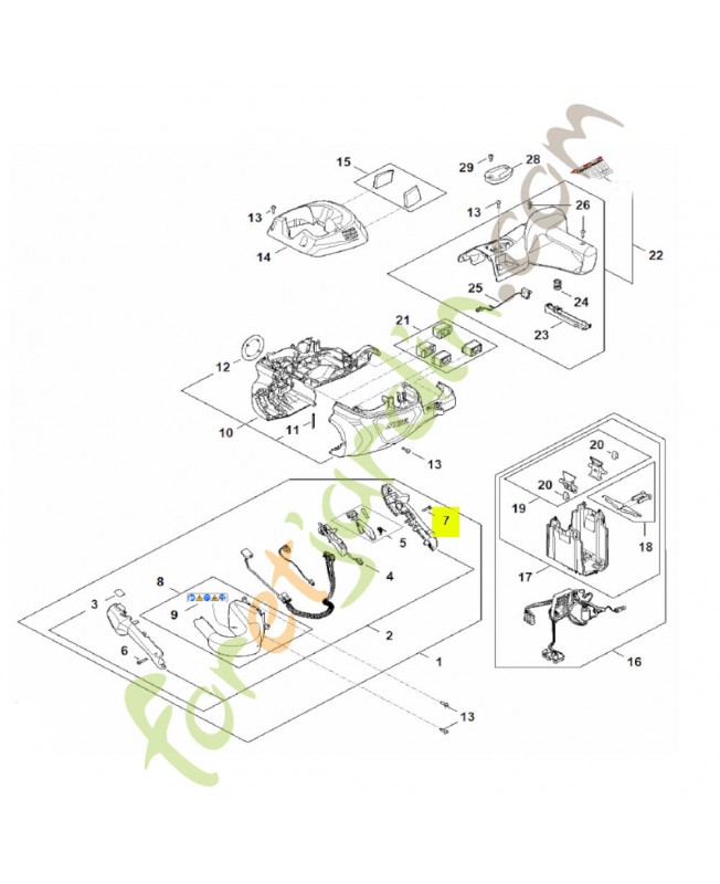 Vis cylindrique IS-P4x16 stihl réf : 9074-477-3025