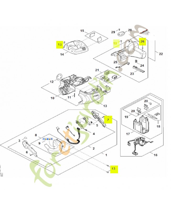 Vis cylindrique IS-P4x16 stihl réf : 9074-477-3025