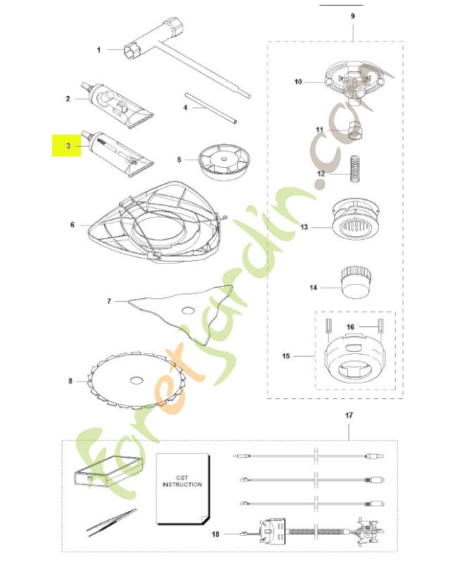 Graisse pour roulements husqvarna réf : 535560001