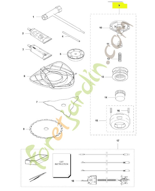 Tête nylon T35 M12 Husqvarna réf : 578446401