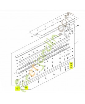 Jeu de pièces, réduction du jeu des couteaux stihl réf. 4237-007-1002