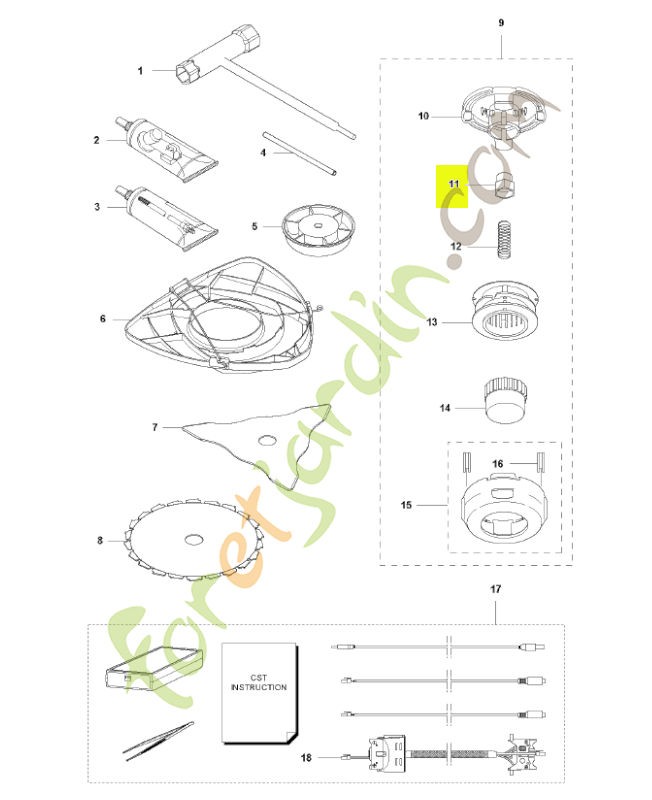 Adaptateur husqvarna réf : 537186102