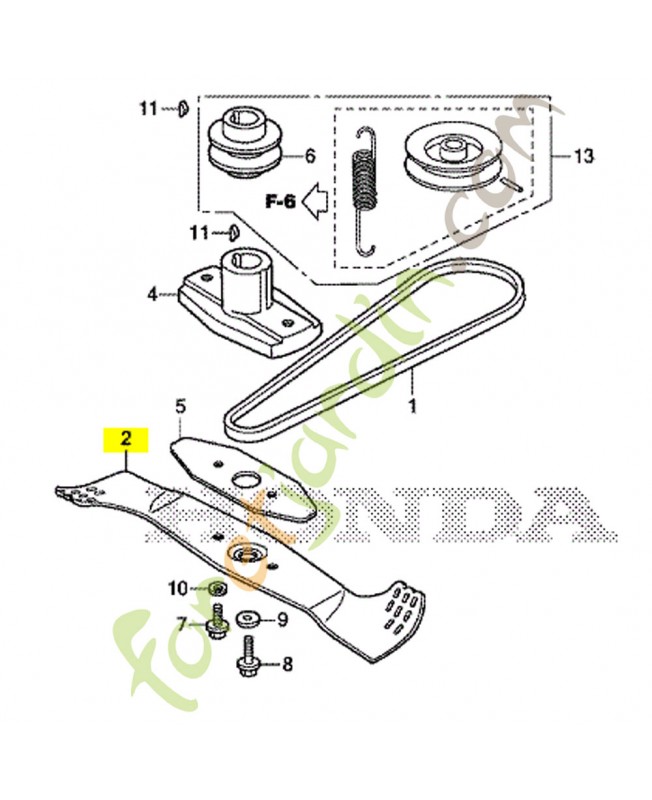 Lame de rotor réf. Honda 72511VH4P50