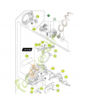 Carter d'embrayage complet husqvarna ref. 544217206 Remplace référence d'origine 544217202