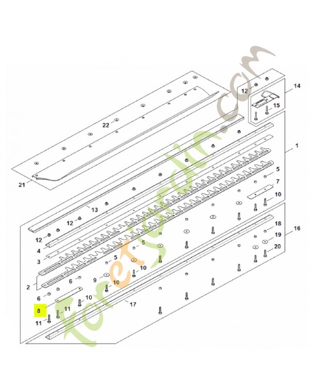 Piece de renforcement Stihl réf. 4237-711-4800