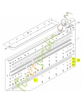 Jeu de pièces, réduction du jeu des couteaux Stihl réf. 4237-007-1003