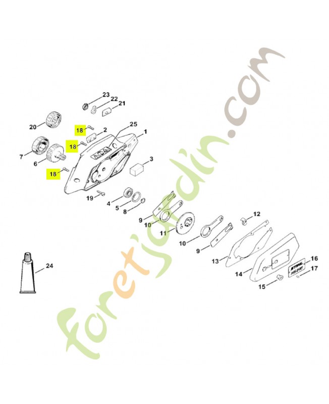 Vis cylindrique is m4 x 16 Stihl réf. 9022-313-0680