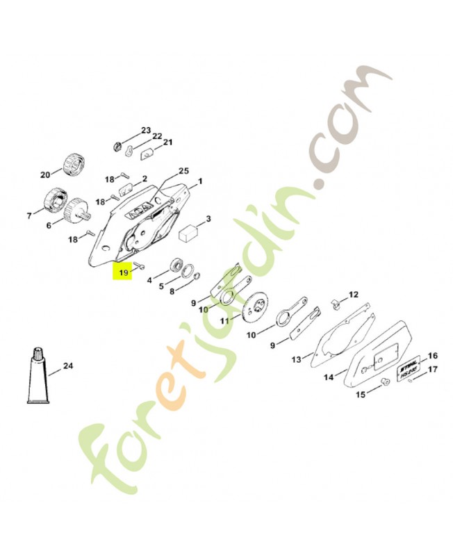 Vis cylindrique is m6x25 Stihl réf. 9022-341-1350