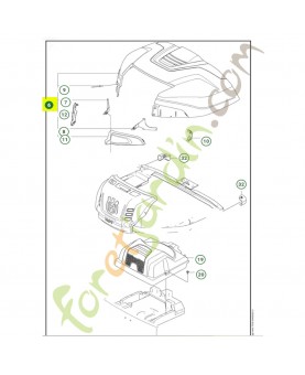 Capot moteur complet Husqvarna réf. 577614701