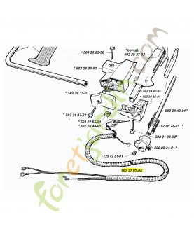 Cable Husqvarna ref. 537281701 Remplace référence 502279211 ; 502279204