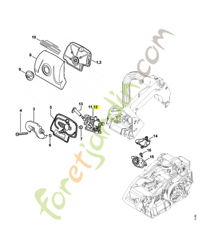 Carburateur Stihl ref. 1146-120-0600