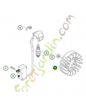 Volant magnétique Husqvarna ref. 537249601 Remplace référence 537249604-537249603