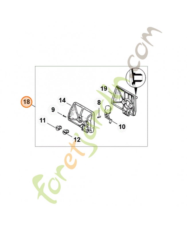 Filtre a air complet Stihl ref. 1119-120-1611