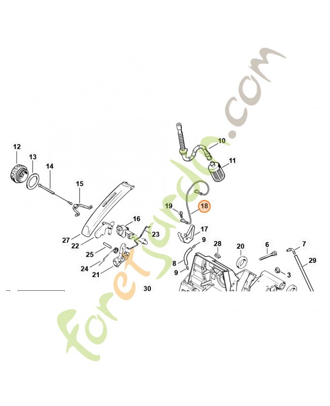 Cable de court-circuit Stihl ref. 1117-440-2200