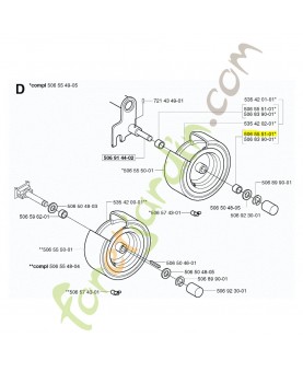Entretoise Husqvarna ref. 506555101