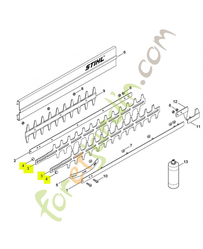 Jeu 2 couteaux 600mm Stihl réf. 4226-710-6051