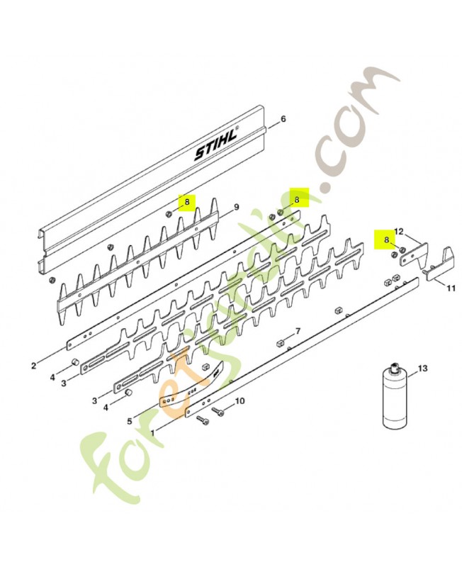 Ecrou à six pans M5 Stihl réf. 9220-263-0702