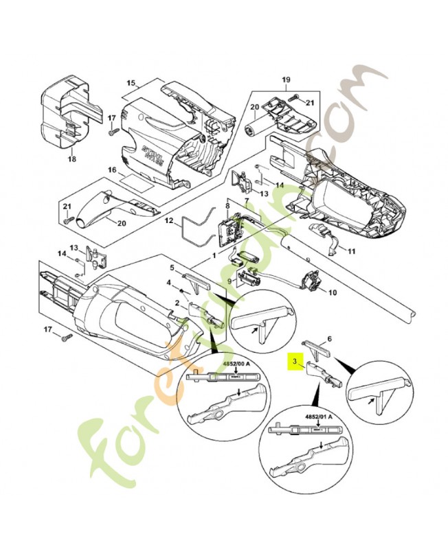 Levier de commande Stihl réf. 4852-435-2401