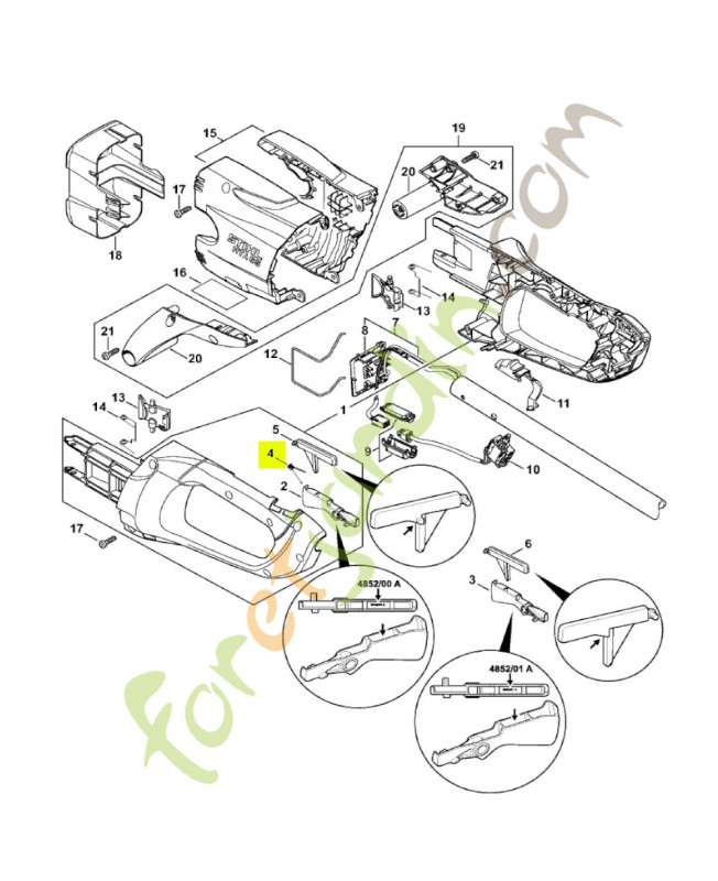 Ressort coudé Stihl réf. 0000-998-0406